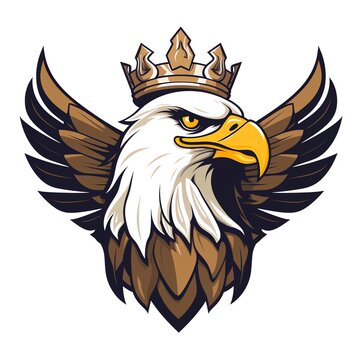 a eagle with a crown
