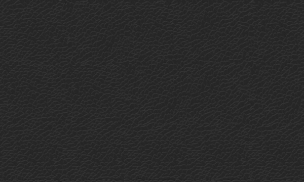 Black leather texture. Seamless vector pattern. Leather background.