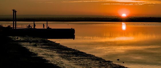 Sunset in Marina Romea (Italy)