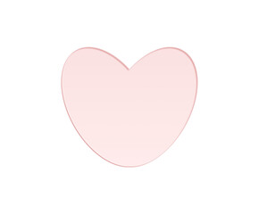 pink glass heart on transparent background. Elements for valentine day festival design. pastel love symbol. postcard for valentines and wedding. Png