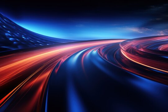 wave, line, art, curve, design, flow, motion, smooth, flowing, gradient. abstract art background image with smooth lines mystery blue color motion curve mix it middle, like in fantasy via ai generate.