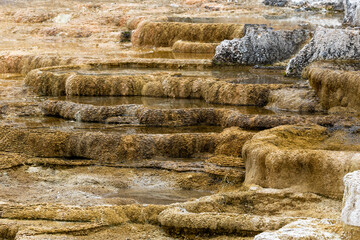 Geothermal formations at Mammoth Hot Springs in Yellowstone National Park