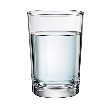 Glass of water isolated on transparent background
