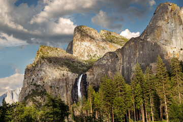 View of the Cathedral Rocks from Tunnel View at Yosemite National Park