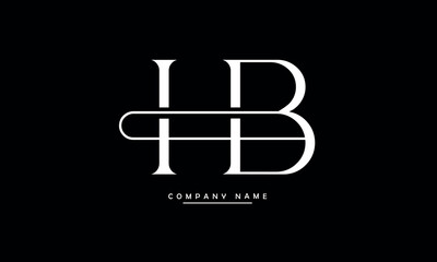 HB, BH, H, B Abstract Letters Logo Monogram