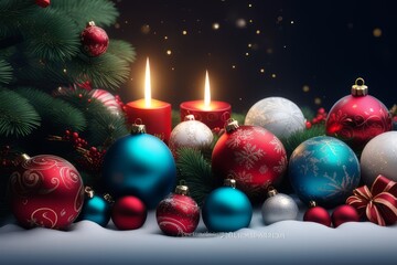 christmas tree and gifts created with generative AI software