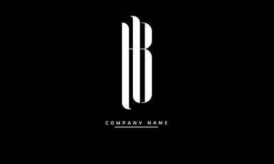 HB, BH, H, B Abstract Letters Logo Monogram