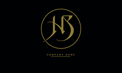 HB, BH, H, B Abstract Letters Logo Monogram