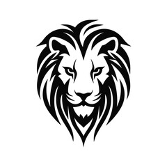 Flat vector lion head logo