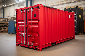 Maroon Freight Storage Container