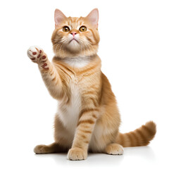 cat isolated on white