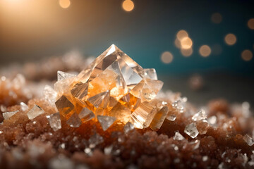 Beautiful Orthorhombic Aragonite Crystalline Structure
