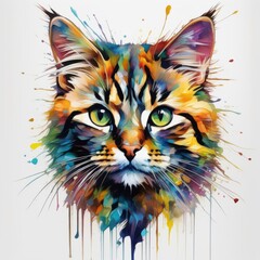 illustration of a cat created with generative AI software