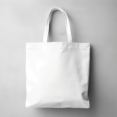 blank white tote bag mockup, flay lay, set photography, random scene, no text or logo