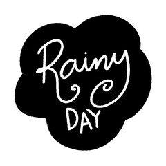 svg rainy in autumn doodle element set