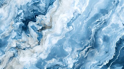 Fototapeta na wymiar Blue White Marble Texture Panoramic Background