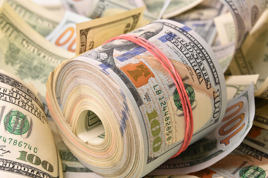 Paper money lot of dollar banknotes