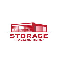 Self storage logo design template. Vector and illustration.