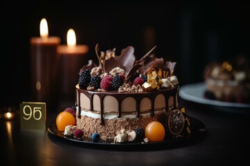 Celebratory dessert for a milestone event. Generative AI