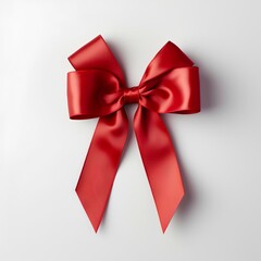 Red bow, ribbon for a gift or promotion