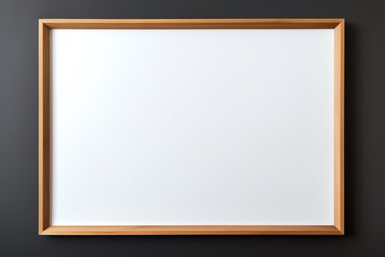 a white board with a wooden frame