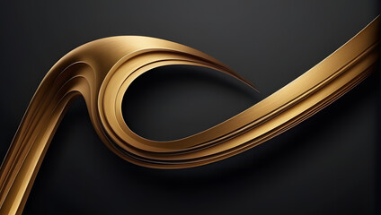 Abstract design gold on dark background