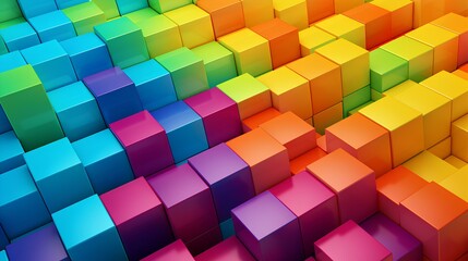 Obraz premium Background and wallpaper with colorful cubic texture, graphic resources