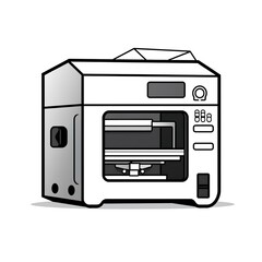 Obraz premium Illustration of a filament machine or 3d printer 