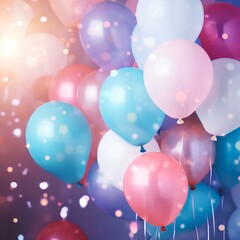 Balloons to celebrate something, such as a birthday, a wedding, a quinceañera, a graduation, a party in general