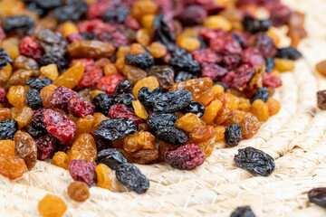 different types of dried berries on the kitchen table © rsooll