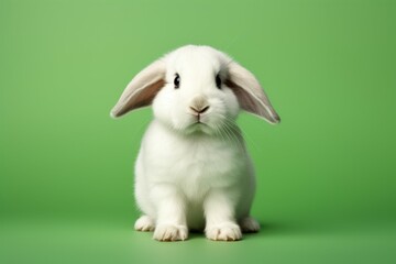 Obraz na płótnie Canvas Funny Easter bunny with selective focus and copy space