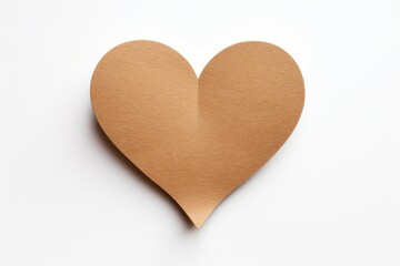 Paper heart on a white background. Valentine's day concept. Backdrop with copy space for an inscription.