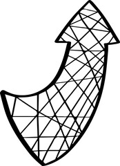 doodle sketch grunge marker arrow