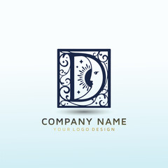 Design a logo for an emerging global spiritual brand letter D