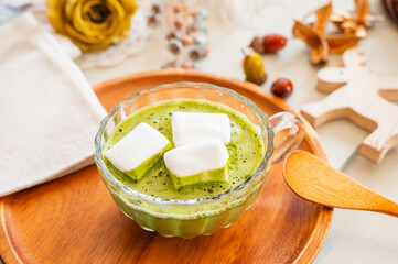 マシュマロ抹茶オレ