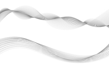Vector abstract elegant wave lines transparent background line flow curve