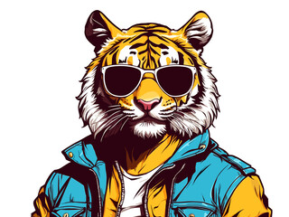 Cool Tiger with sunglasses