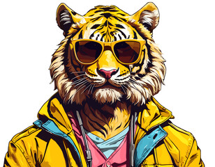 Hip Hop Tiger with sunglasses