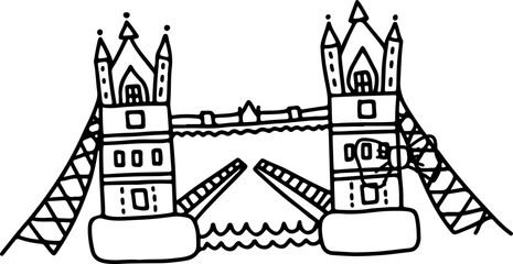 doodle sketch english London  United Kingdom element