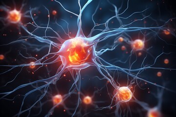 a close-up of a nerve cell - Powered by Adobe