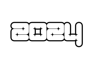 Happy New Year 2024 design gift icon. Premium design for poster, banner, greeting, and New Year 2024 celebration. Design to celebrate New Year