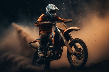 motorcross stunts bike. , ai generated. Generative AI