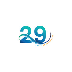 29 years Logo vector template eps for your company, industry purpose ready to use