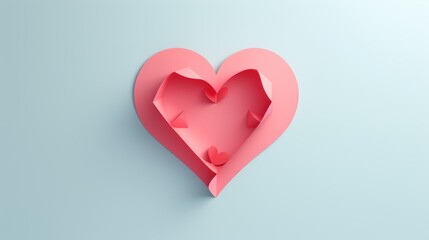  a pink heart shaped object with a hole in the middle of the heart and a hole in the middle of the heart.