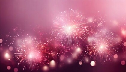 Naklejka premium Happy New Year 2024 - A Vibrant Firework Silvester Illuminating the New Year's Eve Party Celebration. Holiday Background Banner Greeting Card Illustration.