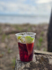Atardecer en playa Las Lajas en Panama 