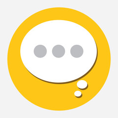 Chat Message Bubbles Vector Icon. Communication icons. Typing in a chat bubble icon illustration isolated vector