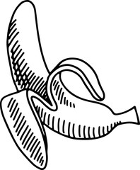 travel sketch drawing doodle symbols of Thailand Siam banana