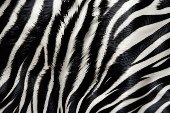 Zebra skin texture background close up