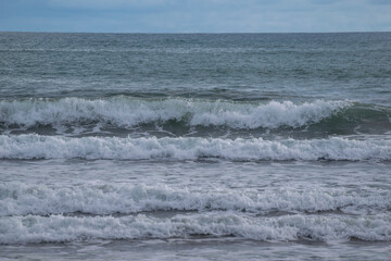 Fototapeta premium Atardecer en playa Las Lajas en Panama 
